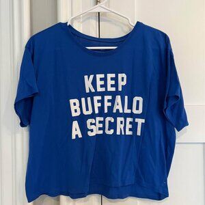 Oxford Pennant “Keep Buffalo a Secret” Cropped T-Shirt - Medium